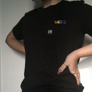 rainbow vans t shirt